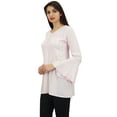 thumbnail image 6 of Phagun Women's Designer Pink Top Rayon Flounce Sleeve Loose Blouse Shirt - 4, 6 of 8