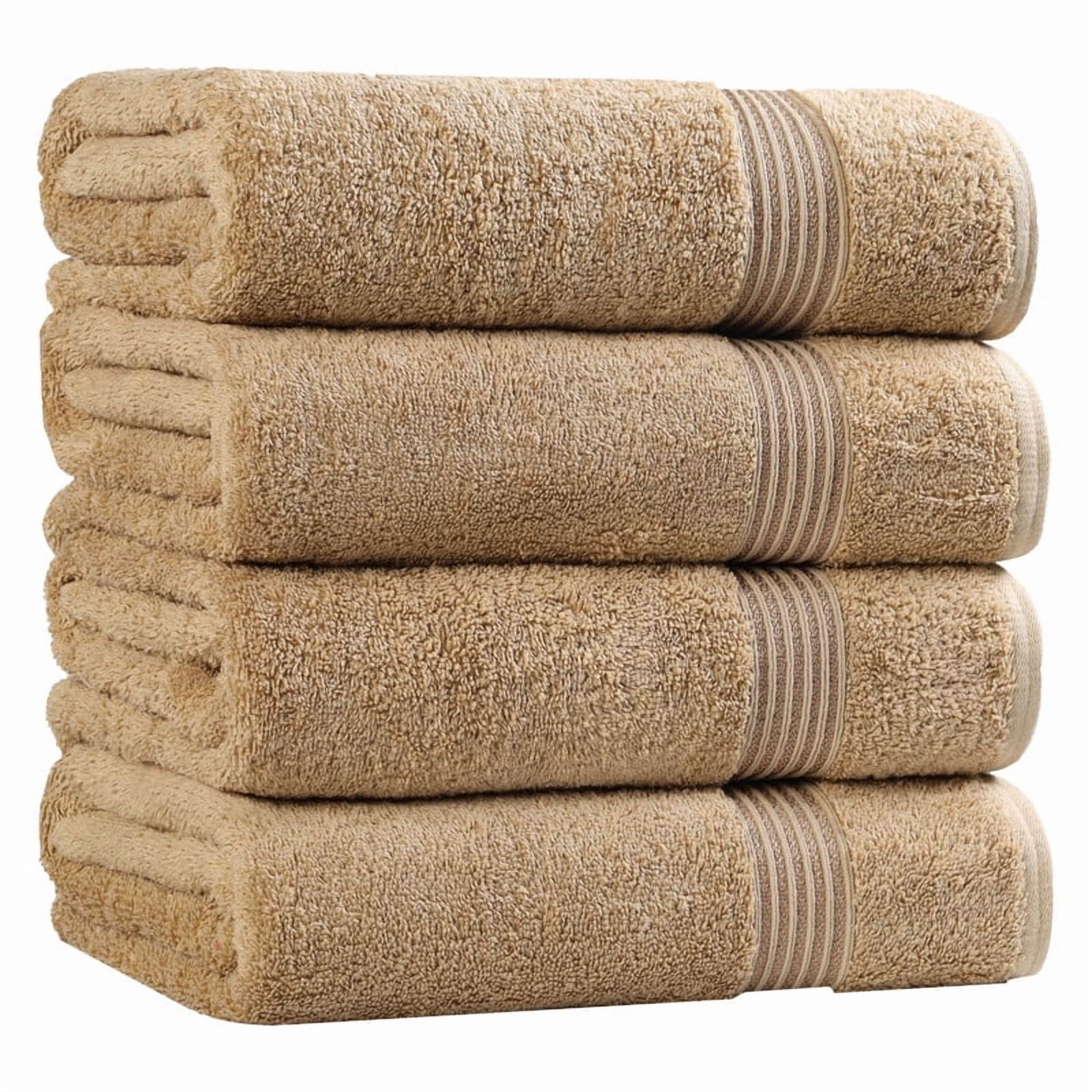 Superior Egyptian Cotton Absorbent Toast Bath Towel Set of 4