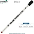 thumbnail image 2 of Schmidt 635 D1 Mine Ballpoint Refill - Red Ink - Medium Tip 0.7mm - Pack of 8 (with Plastic End Cap), 2 of 3