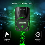 Mini 2D Bluetooth Barcode Scanner, NETUM 3-in-1 Portable QR Bar Code Reader Back Clip Work with iOS Android Windows MacOS for Warehouse Inventory POS -E800(Black)