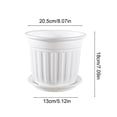 thumbnail image 3 of Kyusrd Retro-Style Faux Ceramic Breathable Planter With Root Control,Decorative Flower Pot For Indoor Green Plants Home Decor (With Tray)8.07x7.09in, 3 of 7