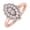 Pink, variant on 1/3 Carat Diamond Marquise-Shaped Ring in 14K White Gold (Ring Size 5) (I1-I2 Clarity) - IGI Certified