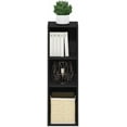 thumbnail image 4 of Fulda Book Shelf, 3-Tier Modern Narrow Bookshelf, 10-in Width Bookcase, 9.3" x 9.8" x 31.5", for Living Room, Bedroom, Home Office, Blackwood, 4 of 6