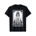thumbnail image 1 of [Llegada rápida] Camiseta con diseño de gato, carta del tarot, esqueleto, amante de los gatitos, para hombres y mujeres, 1 of 5