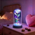 thumbnail image 4 of Christmas Rose Gifts for Women Birthday Gift Galaxy Glass Rose Forever Eternal Crystal Flower Light Up Roses in Glass Dome with Butterfly Xmas Valentines Gifts for Women Mom Grandma Wife Her Sister, 4 of 6