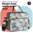 thumbnail image 5 of Kaniye BPA Free Sturdy Lunch Bag With Soft Sided Compartments Side Bottle Holder For Adults School And Daycare - Camouflage, 5 of 7