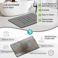thumbnail image 3 of SYNYLIIFE Extra Large Stone Bath Mat Diatomaceous Earth Shower Mat Non-Slip Super Absorbent Diatomite Stone Bath Mats for Bathroom Floor Quick Drying Natural Easy to Clean (19" x 31", Dark Grey), 3 of 7