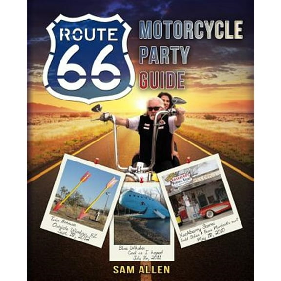 Motorcycle Party Guide to Route 66 (B&W Version) (Paperback)