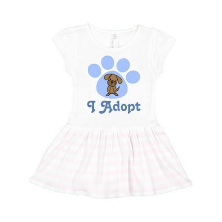 

Inktastic Paw Print Dog Adoption Gift Toddler Girl Dress