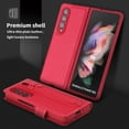 thumbnail image 2 of Galazy Z Fold 3 Wallet Case, PU Leather Wallet Card Slot Magnetic Detachable 2-Style 360 Full Protection Stylus Storage Phone Cover for Samsung Galaxy Z Fold 3 5g,Twillred, 2 of 8