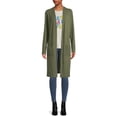 thumbnail image 3 of Time and Tru Women's Open Front Duster Cardigan, 3 of 5