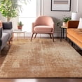 thumbnail image 3 of HomeRoots 665665 5 x 8 ft. Terra Cotta & Copper Abstract Washable Machine Made Rectangle Area Rug with UV Protection, 3 of 9