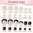 48pcs False Toenail Tips, Full Cover Rhinestones Press on Toenail