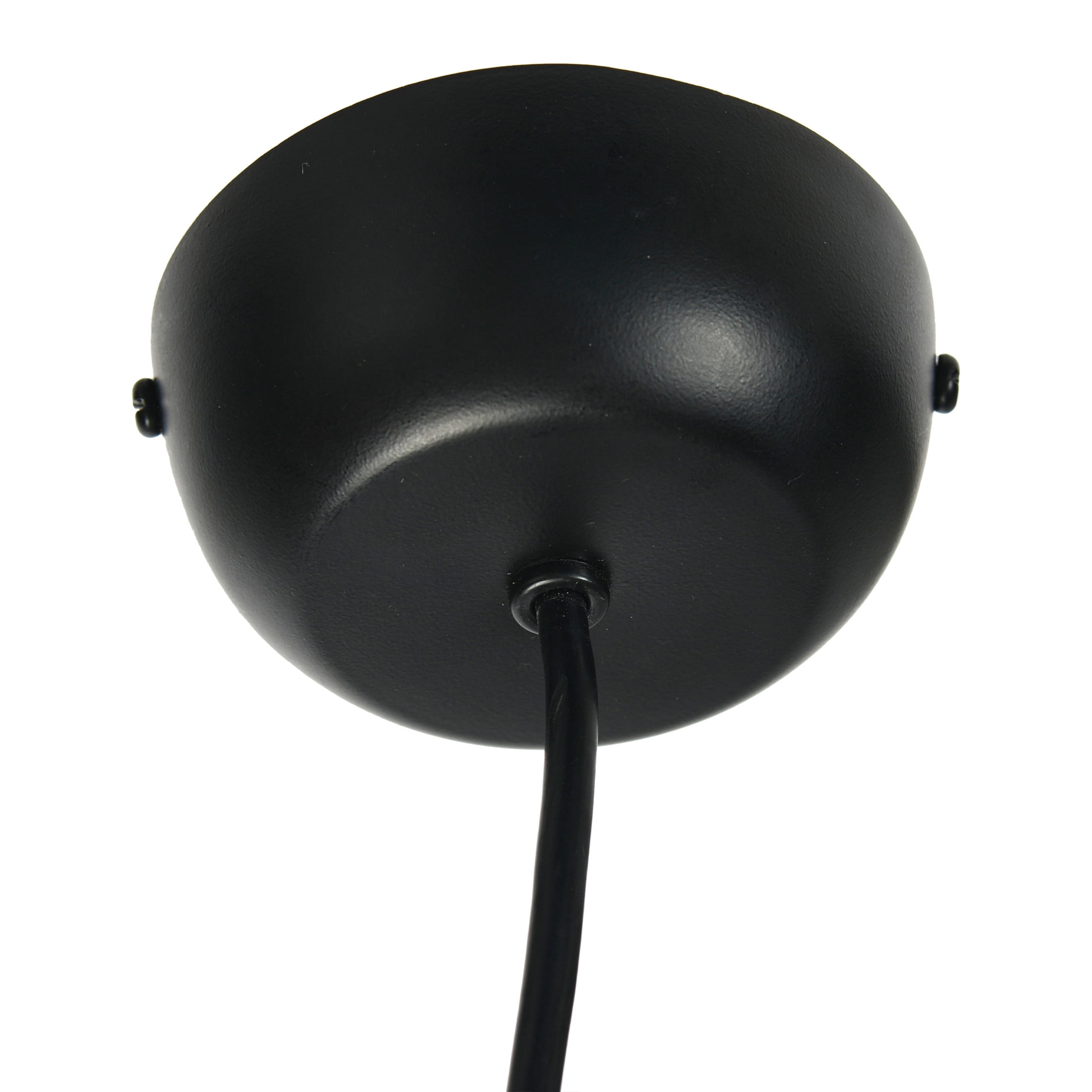 Creative Co-Op Creative Co-Op Mid Century Velvet Ceiling Light with Tassels, Charcoal
