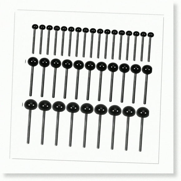 300pcs Black Beans Glass Balls for DIY Bear Plush Animal Puppet Needle Felting Dolls Decoys Sewing - Safe, Durable, and Versatile
