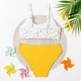 thumbnail image 3 of Yuanyu Girls 2Pcs Bikini Beach Swimsuits Child Tankini Set Summer Swimsuits 8-12 Years, 3 of 8