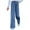 Blue, variant on Ltctricy 8-16 Years Girls Wide Leg Denim Pants Children's Casual Straight Jean Look like Pants Fashion Loose Trousers