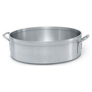 Truecraftware 8 qt. Aluminum Brazier Pot with Cover/Lid Heavy Weight Braiser Pan Mirror Finished NSF, Size: 8 qt., 11-1/2 Diameter x 5-1/2 Height