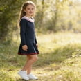 thumbnail image 6 of Avrntaa Little Girls Sailor Dress Spring Summer Cute Pleated Skirt Kids A-line Cotton School Dresses for 1-10Y, 6 of 8
