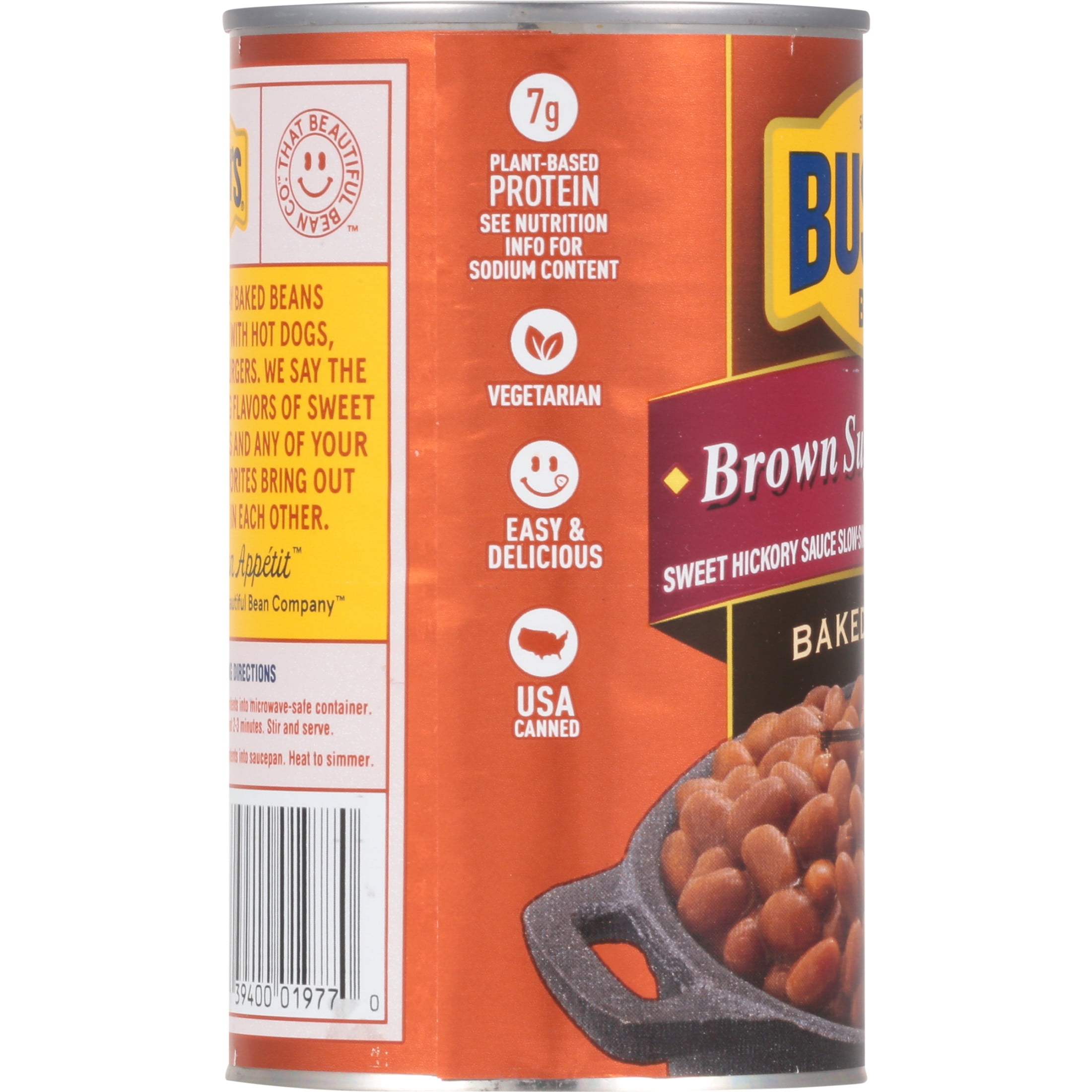 (12 pack) Bush's Brown Sugar Hickory Baked Beans, Canned Beans, 28 oz Can