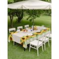thumbnail image 4 of Outdoor Tablecloth with Umbrella Hole for Patio/Picnic/Party/Camping, Sunflowers Waterproof Table Cloth Rectangle Table Cover Washable, Farmhouse Green White Plaid Vintage Rustic Plants (60"x 102"), 4 of 9