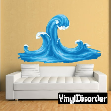 Ocean Waves Wall Decal - Vinyl Car Sticker - Uscolor005 ...