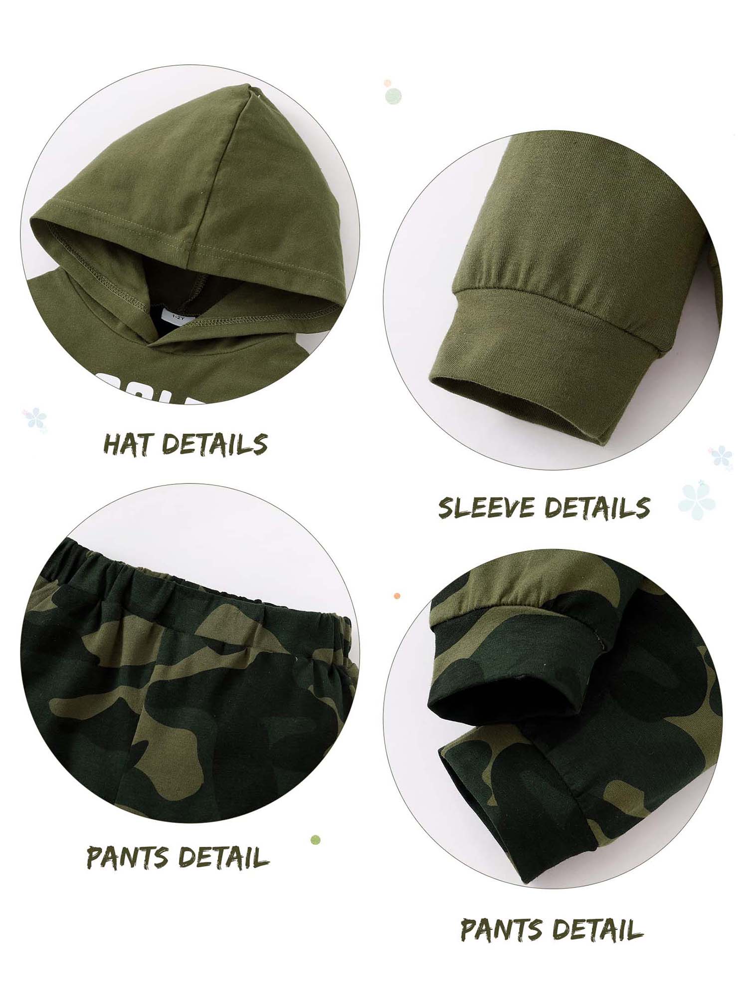 CARETOO Toddler Boy Girls Clothes Casual Outfits Letter Printed Hoodies Pants 2PCS Set Cotton Fabric