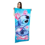 Disney Floral Stitch Beach Towel