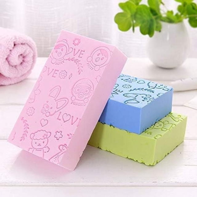 Esponja exfoliante ultrasuave de 3 uds, esponja de baño para ducha de niños y adultos, removedor de esponja para piel muerta de PVA
