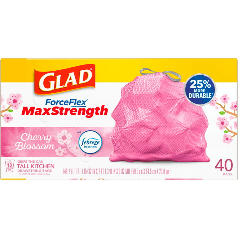 Glad Force Flex MaxStrength 13-Gallons Febreze Sweet Citron and