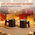 thumbnail image 6 of Unique Bargains 2.5oz Ceramic Espresso Cups with Wooden Handle Porcelain Espresso Shot Cups Set of 2 Demitasse Cups for Coffee or Tea Black, 6 of 7
