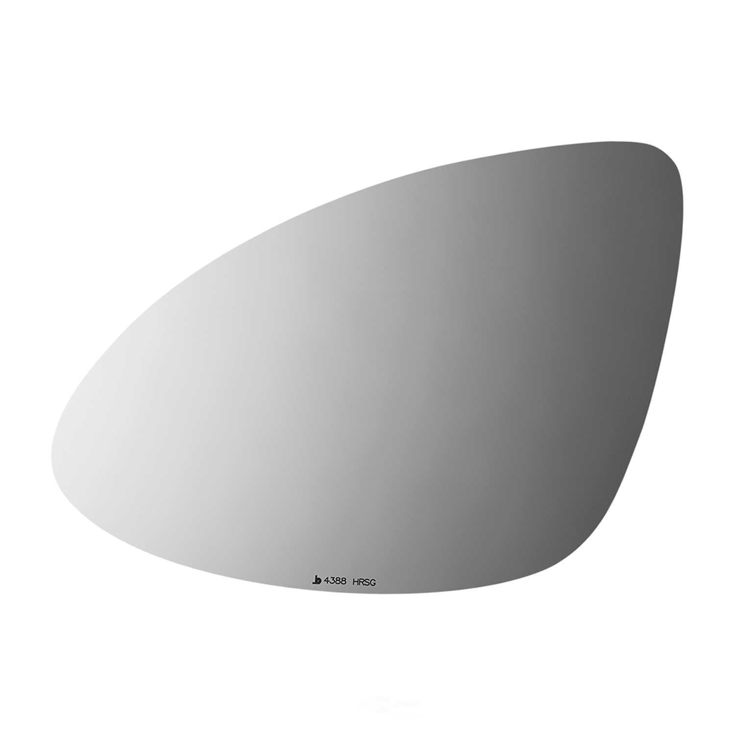 Burco Side View Mirror Replacement Glass with Motor Mount Plate - Clear Glass - 4388HRSG