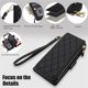 thumbnail image 5 of Para iPhone 17e / iPhone 16e Funda Tipo Cartera con Bloqueo RFID, Funda de Teléfono Tipo Bolso Cruzado con 9 Ranuras para Tarjetas, Bolsillo con Cierre y Correa Desmontable, Negro, para iPhone 17e /, 5 of 9