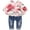 Long-pink, variant on SANMIO Toddler Girl Clothes, Baby Girl Outfits Cute Floral Long Sleeve Ruffle Shirt and Jeans Pants Fall Winter Clothing Set