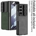 thumbnail image 6 of ELEHOLD Rugged Case for Samsung Galaxy Z Fold 5 Case with Built-in Screen Protector Slide Camera Lens Protector Full Body Shockproof Luxury Leather Case for Samsung Z Fold 5 2023 - Black, 6 of 6