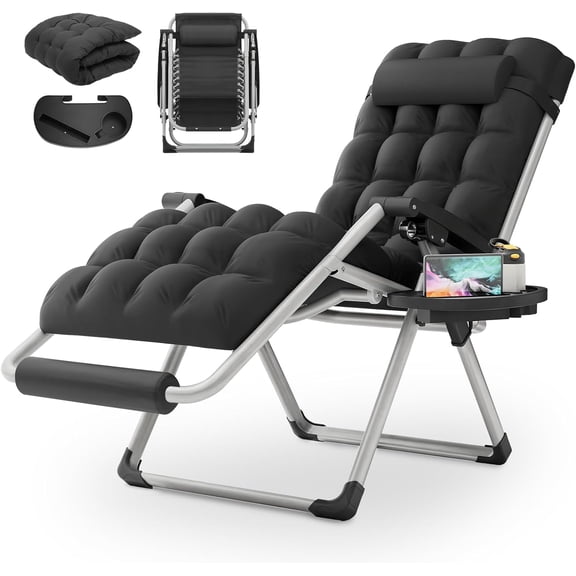 Reinforced zero-gravity chair, foldable pool and beach lounge chair