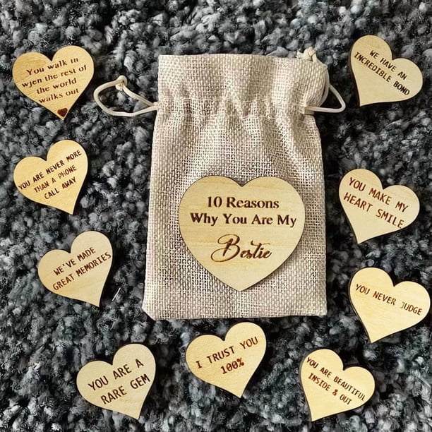 10 Razones por las que Eres mi Amigo, Regalo de Amistad, Regalo Único de Amistad, Recuerdo de Amistad (Bolsa, Estilo 4), 10 Razones por las que Eres mi Amigo, Regalo de Amistad, El Mejor