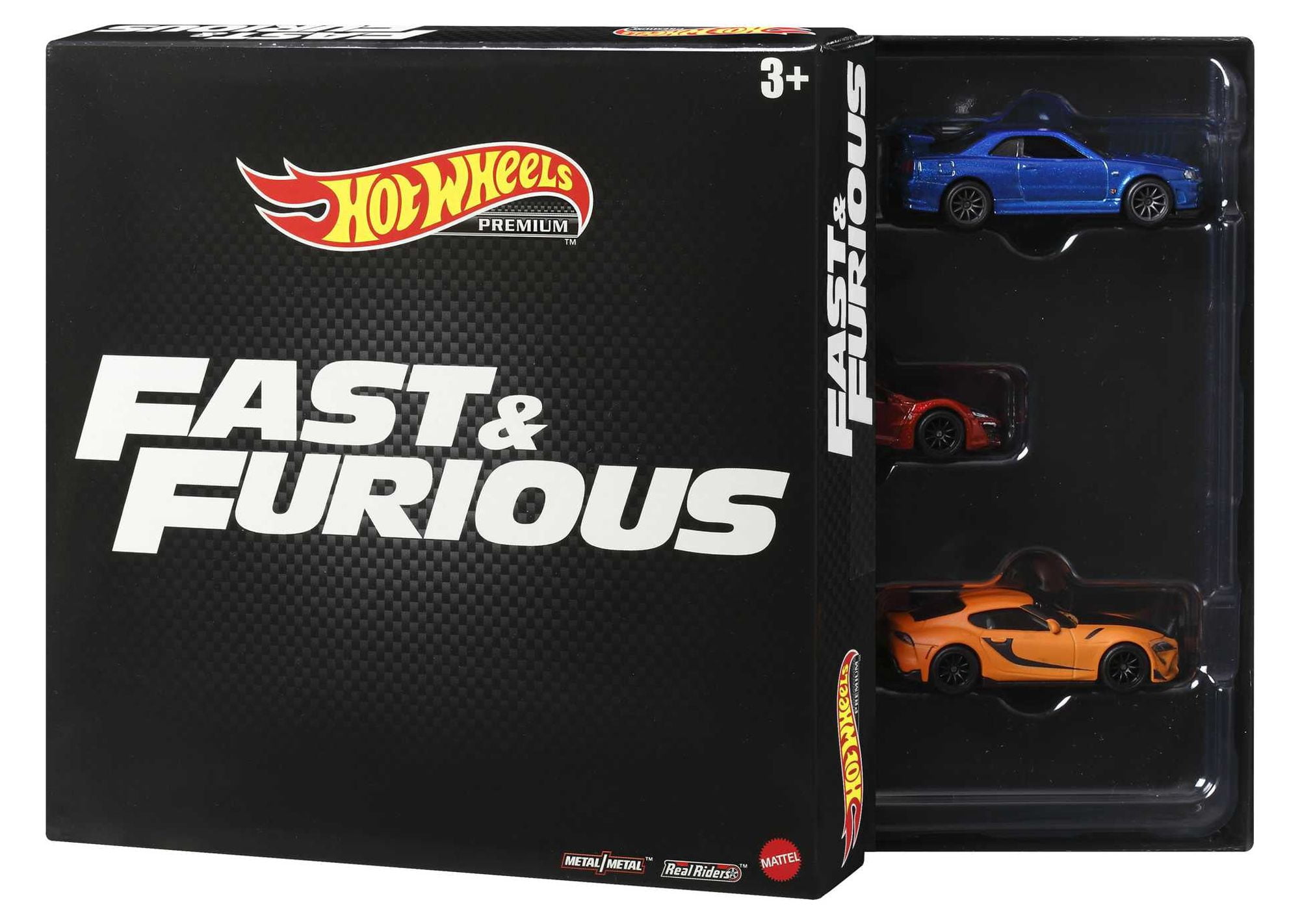 Hot Wheels Fast & Furious Premium Bundle of 5 1:64 Scale Toy Cars