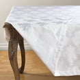 thumbnail image 4 of Saro Lifestyle DM888.W67180B 67 x 180 in. Rectangle Damask Simply Luxurious Tablecloth, White, 4 of 5