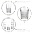 thumbnail image 4 of Bormioli Rocco Bartender Novecento Hi-Ball Glasses - Set of 4, 13.75 Oz. Cylindrical Retro Tumblers with Geometric Base - For Cuba Libre, Gin Tonic, Mixed Drinks - Made in Italy, Dishwasher Safe, 4 of 9