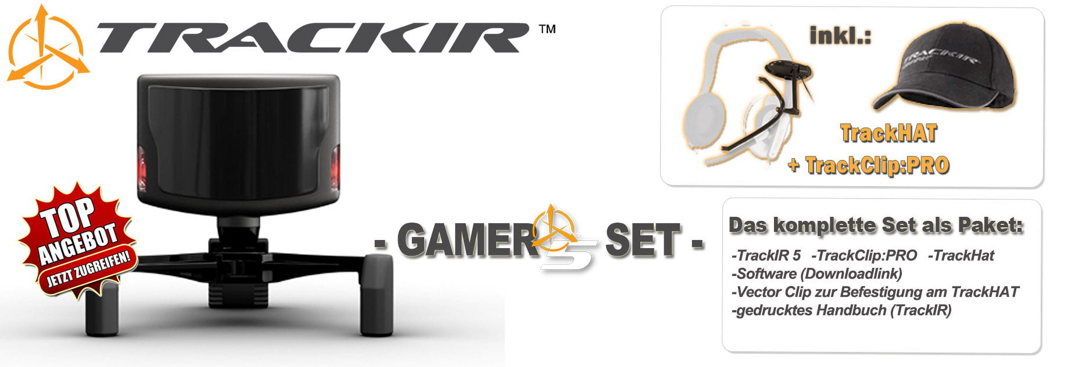 TrackIR Head Tracking System for PC Gaming with IR High Resolution  Trackclip Pro + Cap Bundle 