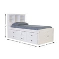 thumbnail image 3 of OS Home and Office Furniture 80220K12-22 Solid Pine Bookcase Bed in Casual White, 3 of 9