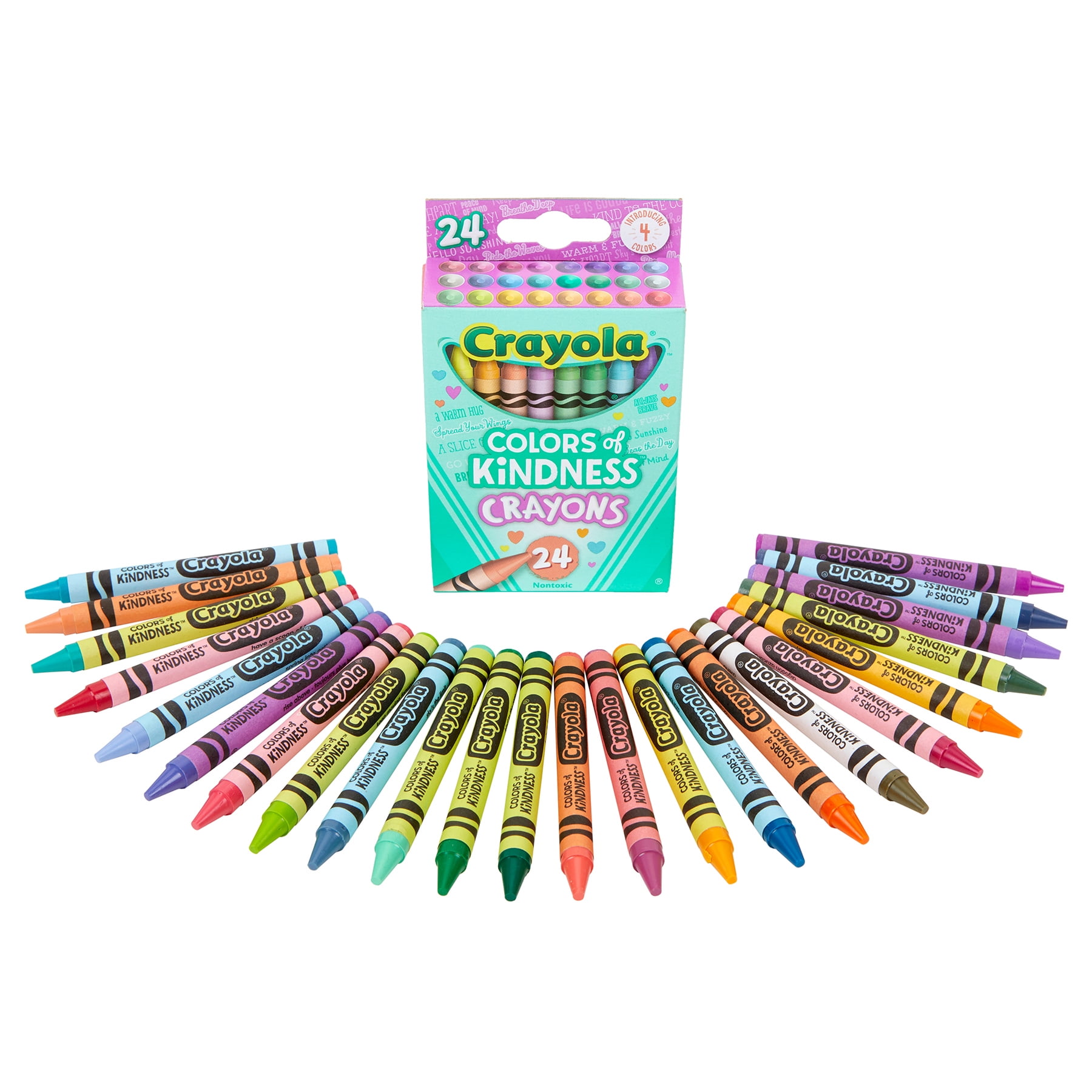 Crayola Colors of Kindness Crayons, 24 Per Pack, 12 Packs