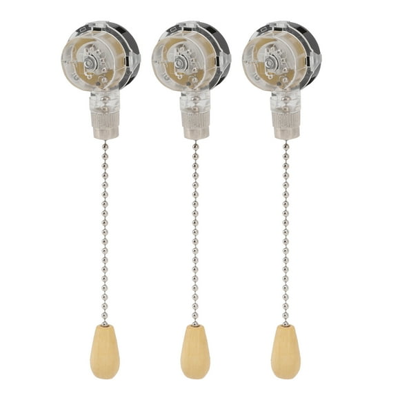 3Pcs Ceiling Fan Lamp Switch Rustproof Replacement Ceiling Light Pull Chain Switch 250V 125V