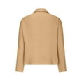 thumbnail image 3 of Cotton Linen Blazer for Women 3/4 Sleeve Lightweight Breathable Casual One Button Suit Jacket, 3 of 5