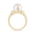 thumbnail image 2 of Angara Classic South Sea Cultured Pearl Bypass Ring in 14K Yellow Gold for Women | June Birthstone Jewelry for Her, 2 of 8