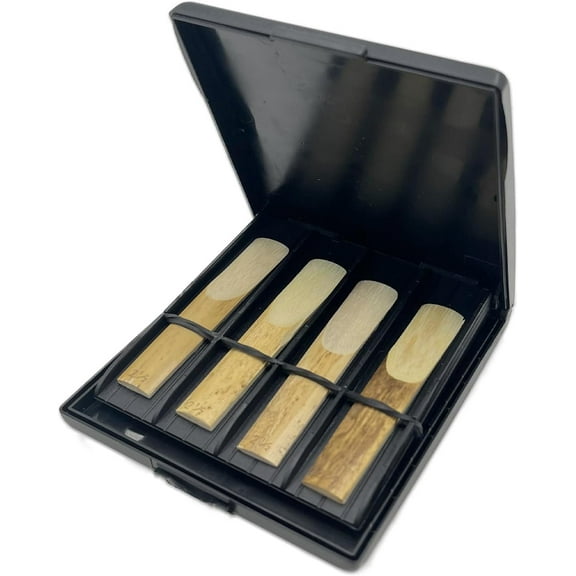 Portable Clarinet Reed Case, Saxophone Reed Storage Case Double-Sided Storage for 8 Reeds, Individual Card Slots Reeds Case Compatible with Alto Tenor Soprano Saxophone Reeds