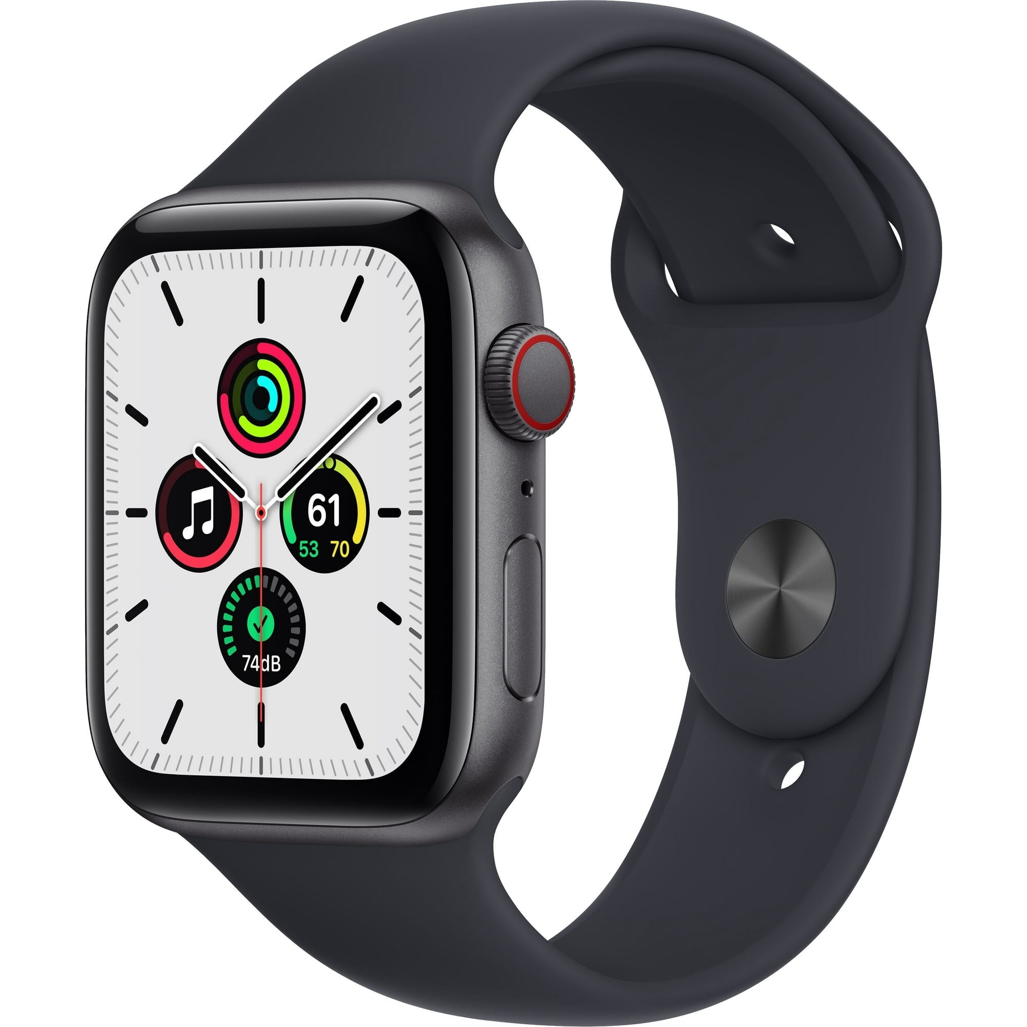 Apple, Watch Series 8 GPS Cellular, 45mm Midnight Aluminum, Silver