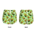 thumbnail image 3 of Yiaed Avocado color cute animals Print Women's Running Shorts with Liner 3 Zipper Pockets Elastic Workout Athletic Gym Yoga Shorts-XX-Large, 3 of 7