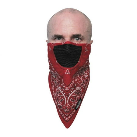 SCHAMPA TECHNICAL WEAR Facefit Facemask Red Paisely Hook & Loop FMV-225